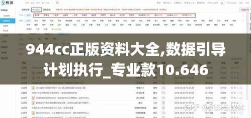 944cc正版资料大全,数据引导计划执行_专业款10.646