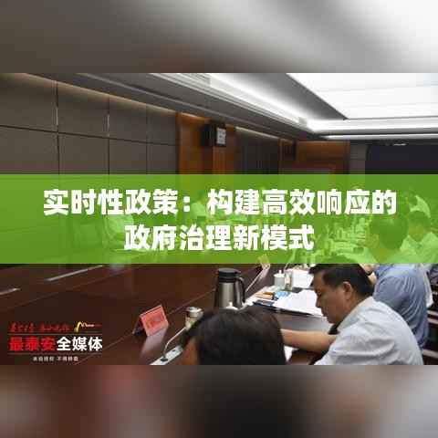 实时性政策：构建高效响应的政府治理新模式