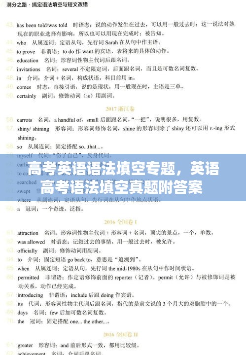 高考英语语法填空专题,英语高考语法填空真题附答案
